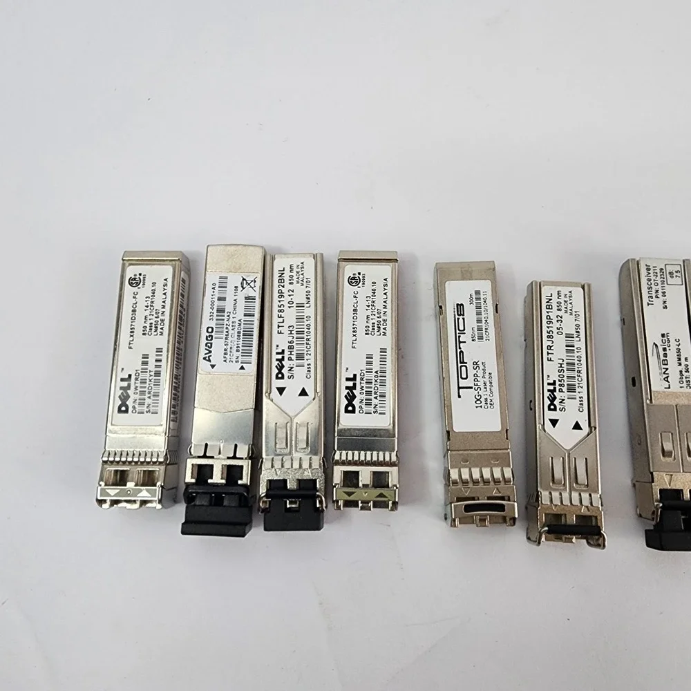 Lot of 18 various SFP fiber transciever modules